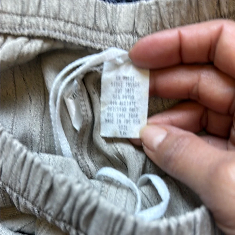 Vintage MAren Petite Women’s Tan Button Down Lightweight Top & Pant 16 petite - Picture 15 of 15
